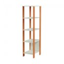 Ver imagem 2 de Estante 5 Prateleiras Mdf 33x44x135 Cm F28 Off White Freijó Dalla Costa