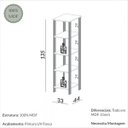 Ver imagem 4 de Estante 5 Prateleiras Mdf 33x44x135 Cm F28 Off White Freijó Dalla Costa