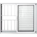 Ver imagem 1 de Janela de Aluminio Veneziana 3 Folhas com Grade Linha Premium:1,00 X 1,50/branco