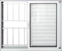 Ver imagem 1 de Janela de Aluminio Veneziana 3 Folhas com Grade Linha Premium:1,00 X 1,50/branco