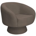 Ver imagem 1 de Poltrona Decorativa Liz Base Giratória Bouclê Marrom - Casaepoltrona
