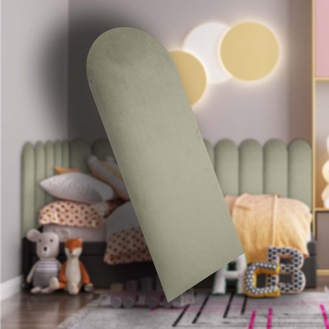 Kit 20 Placas Cabeceira Nuvem Estofada para Cama Box - Módulo 20 Cm X 60 Cm:bege