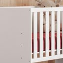 Ver imagem 5 de Berço Reto Infantil Encanto Feliz com Mosquiteiro e Rodízios -Branco Branco - ÉdeCasaMóveis                                                    