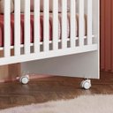 Ver imagem 6 de Berço Reto Infantil Encanto Feliz com Mosquiteiro e Rodízios -Branco Branco - ÉdeCasaMóveis                                                    
