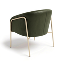 Ver mais imagens de Poltrona Sala Decorativa Kit 2 Stella Base Alta Tubo Champanhe Sintético PU D03 - D’Rossi