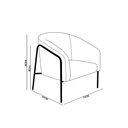 Ver imagem 6 de Poltrona Sala Decorativa Kit 2 Stella Base Alta Tubo Champanhe Sintético PU D03 - D’Rossi