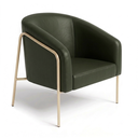 Ver imagem 7 de Poltrona Sala Decorativa Kit 2 Stella Base Alta Tubo Champanhe Sintético PU D03 - D’Rossi