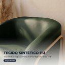 Ver imagem 3 de Poltrona Sala Decorativa Kit 2 Stella Base Alta Tubo Champanhe Sintético PU D03 - D’Rossi