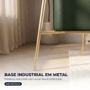 Ver imagem 5 de Poltrona Sala Decorativa Kit 2 Stella Base Alta Tubo Champanhe Sintético PU D03 - D’Rossi