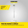 Aspirador de Pó Vertical 2 em 1 Bivolt com Filtro Hepa e Bateria de Lítio 14v Branco Karcher Vcl 3 - 6