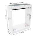 Ver imagem 2 de BALCAO ARARA SUPORTE M24.2020.B (CENTRO, LOJA, CABIDEIRO) MUNDI MOVEIS