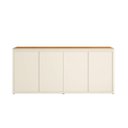Ver imagem 5 de Balcão Buffet para Escritório 4 Portas 180cm Oslo Off White e Cedro