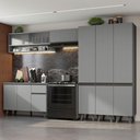 Ver imagem 1 de Armário de Cozinha Completa 320cm Cinza Nice Madesa 03