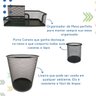 Kit Escritório Organizador de Mesa Lixeira Porta Caneta Lápis Preto - 2