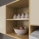 Ver imagem 7 de Cozinha Completa Modulada 5 Peças 9 Portas 2 Gavetas com Tampo Iris Bege/Carvalho/Off White
