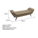 Ver imagem 3 de Recamier Divã Odessa P04 160 cm Suede - ADJ Decor - Bege TCA 941