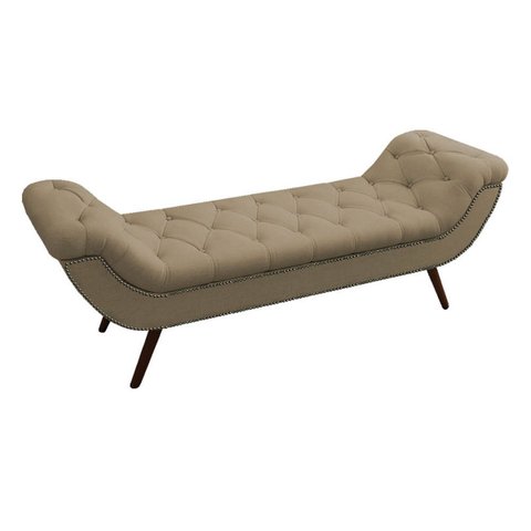 Recamier Divã Odessa P04 160 cm Suede - ADJ Decor - Bege TCA 941
