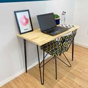 Ver imagem 2 de Mesa para Escritório Hairpin Industrial Natural e Preto