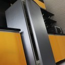 Ver imagem 3 de Vinil Adesivo Aço Inox Prata Escovado Alumínio Para Envelopamento Geladeira Porta Elevador 4x0,60mt