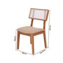 Ver imagem 3 de Kit 8 Cadeiras de Jantar Madeira Maciça Rattan Natural Estofadas Siena Espresso Móveis