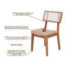 Ver imagem 5 de Kit 8 Cadeiras de Jantar Madeira Maciça Rattan Natural Estofadas Siena Espresso Móveis