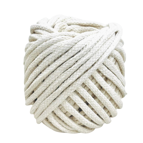 Cordão de Algodão Trancelim 10mm com Alma – Bege Natural 50mts