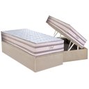 Ver imagem 1 de Cama Box Baú Solteiro: Colchão Molas Masterpocket Ensacadas Paropas Soul + Base Crc Suede Clean (