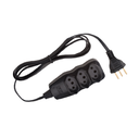 Ver imagem 1 de Extensão Elétrica Bivolt Resistente Reforçada 3 Tomadas Bocais Fio Barra