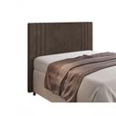 Ver imagem 1 de Cabeceira Cama Casal Ferrara Suede Marrom