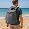 Mochila Termica Cooler 18 Litros Impermeavel Premium Cinza para Cerveja Vinho Lancheira Praia Campin - 4