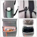 Ver imagem 7 de Mochila Termica Cooler 18 Litros Impermeavel Premium Cinza para Cerveja Vinho Lancheira Praia Campin