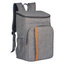 Ver imagem 1 de Mochila Termica Cooler 18 Litros Impermeavel Premium Cinza para Cerveja Vinho Lancheira Praia Campin