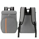 Ver imagem 5 de Mochila Termica Cooler 18 Litros Impermeavel Premium Cinza para Cerveja Vinho Lancheira Praia Campin