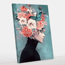 Quadro Decorativo Mulher Cabeça Flores 60x90 50x70 Decoração:60x90 - 1