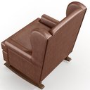 Ver mais imagens de Kit 2 Poltronas De Amamentação Com Balanço Malu Base De Madeira P02 Couríssimo Marrom - Lyam