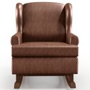 Ver imagem 6 de Kit 2 Poltronas De Amamentação Com Balanço Malu Base De Madeira P02 Couríssimo Marrom - Lyam