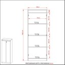 Ver imagem 4 de Armário Multiuso 60cm com 3 Prateleiras 2 Portas e Chave Am Marrom/Amêndoa