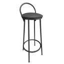 Ver imagem 1 de Banqueta Alta Drink Estofada de Metal Banco Alto para Cozinha Bar Balcão Preta