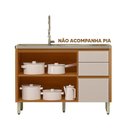 Ver imagem 3 de Balcão Pia 120cm sem Tampo Off White Michelangelo Linea Brasil