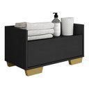 Ver imagem 1 de Gabinete Armário Banheiro 60cm Multimóveis V3625 Preto/Natural