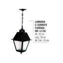 Ver imagem 3 de Luminária Externa Interna Florença com Corrente em Alumínio