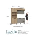 Ver imagem 7 de Cozinha Completa Lavinia 9 Portas 3 Prateleiras MDF-MDP 190cm Imperial e Fume J Carvalho Móveis