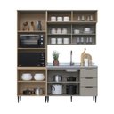 Ver imagem 6 de Cozinha Completa Lavinia 9 Portas 3 Prateleiras MDF-MDP 190cm Imperial e Fume J Carvalho Móveis
