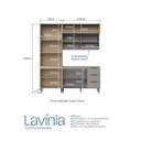 Ver imagem 2 de Cozinha Completa Lavinia 9 Portas 3 Prateleiras MDF-MDP 190cm Imperial e Fume J Carvalho Móveis