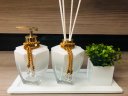 Ver imagem 1 de Kit Jogo Para Banheiro Porta Sabonete Dourado Aroma Bandeja Vaso
