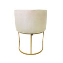 Ver imagem 5 de Kit 4 Cadeiras Poltrona Decorativa Luxo Zoe Tecido Bouclé Base de Metal Dourado Fosco Poltronas do S