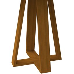 Mesa de Jantar Redonda Vitória 120x120 Ipê/Preto - PR Móveis - 3