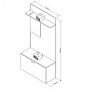 Ver imagem 4 de Armário Multiuso com Espelho Cabideiro e 1 Porta Appunto