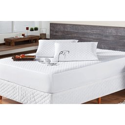 Protetor de Colchão Impermeável Matelado Casal Queen - Branco - 1