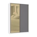Ver imagem 1 de Guarda Roupa 2 Portas de Correr 3 Gavetas 159cm com Vidro Reflecta Bronze Prime Luciane Móveis